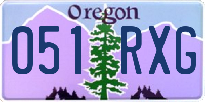 OR license plate 051RXG