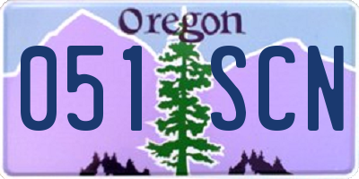 OR license plate 051SCN