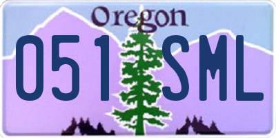 OR license plate 051SML