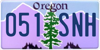 OR license plate 051SNH