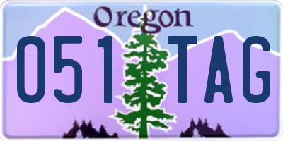 OR license plate 051TAG