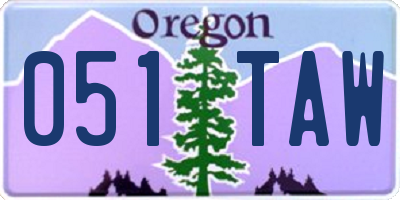 OR license plate 051TAW