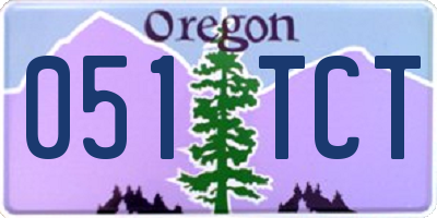 OR license plate 051TCT