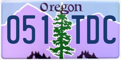 OR license plate 051TDC