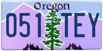 OR license plate 051TEY