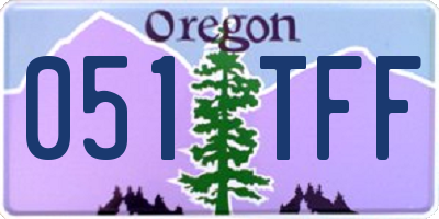 OR license plate 051TFF