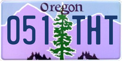 OR license plate 051THT