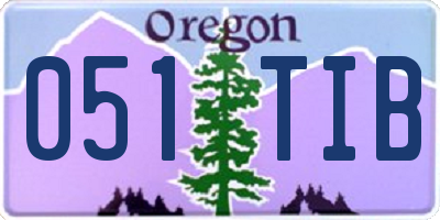 OR license plate 051TIB