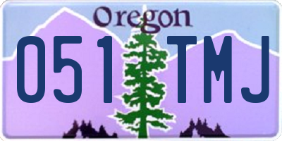 OR license plate 051TMJ