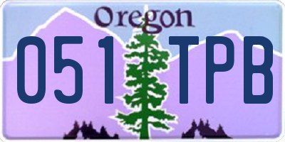 OR license plate 051TPB
