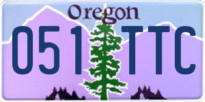 OR license plate 051TTC