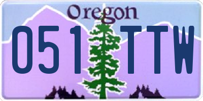 OR license plate 051TTW