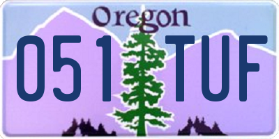 OR license plate 051TUF
