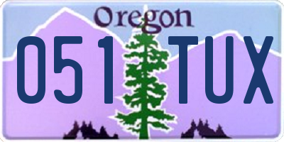 OR license plate 051TUX