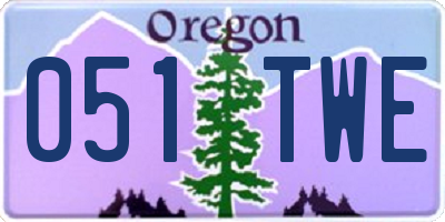 OR license plate 051TWE