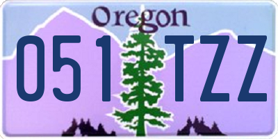 OR license plate 051TZZ