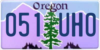 OR license plate 051UHO