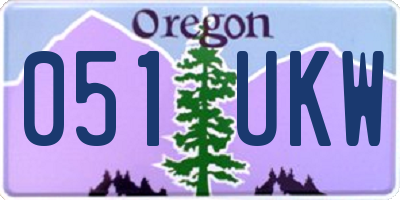 OR license plate 051UKW