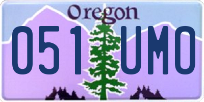 OR license plate 051UMO