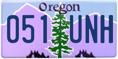 OR license plate 051UNH