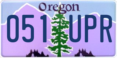 OR license plate 051UPR