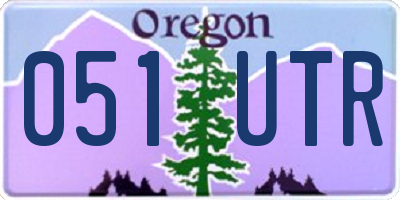 OR license plate 051UTR