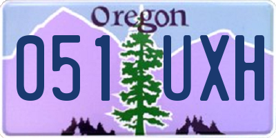 OR license plate 051UXH