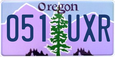 OR license plate 051UXR