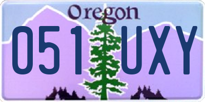 OR license plate 051UXY