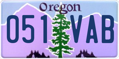OR license plate 051VAB