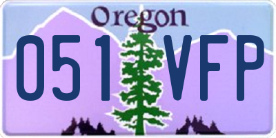 OR license plate 051VFP