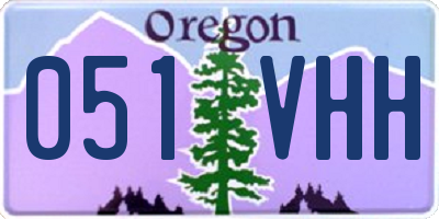 OR license plate 051VHH
