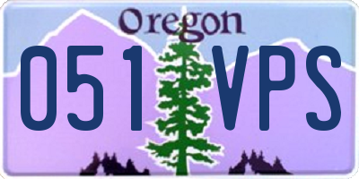 OR license plate 051VPS