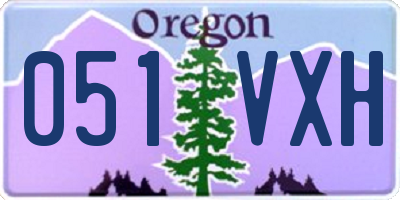 OR license plate 051VXH