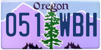 OR license plate 051WBH