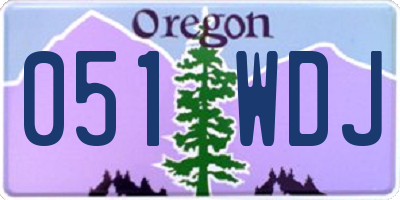 OR license plate 051WDJ