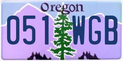 OR license plate 051WGB