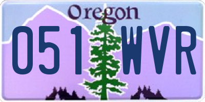 OR license plate 051WVR