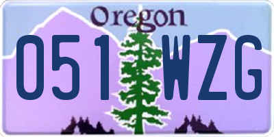 OR license plate 051WZG