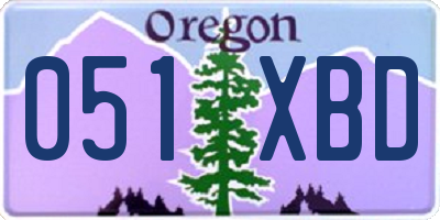 OR license plate 051XBD