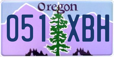 OR license plate 051XBH