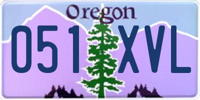 OR license plate 051XVL