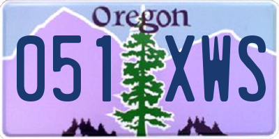 OR license plate 051XWS