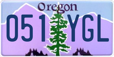 OR license plate 051YGL