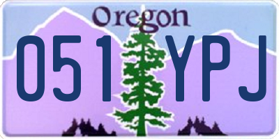 OR license plate 051YPJ