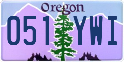 OR license plate 051YWI