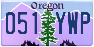 OR license plate 051YWP
