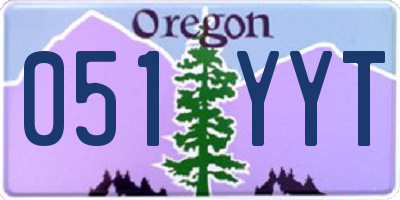 OR license plate 051YYT