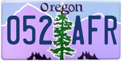 OR license plate 052AFR