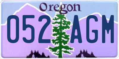 OR license plate 052AGM